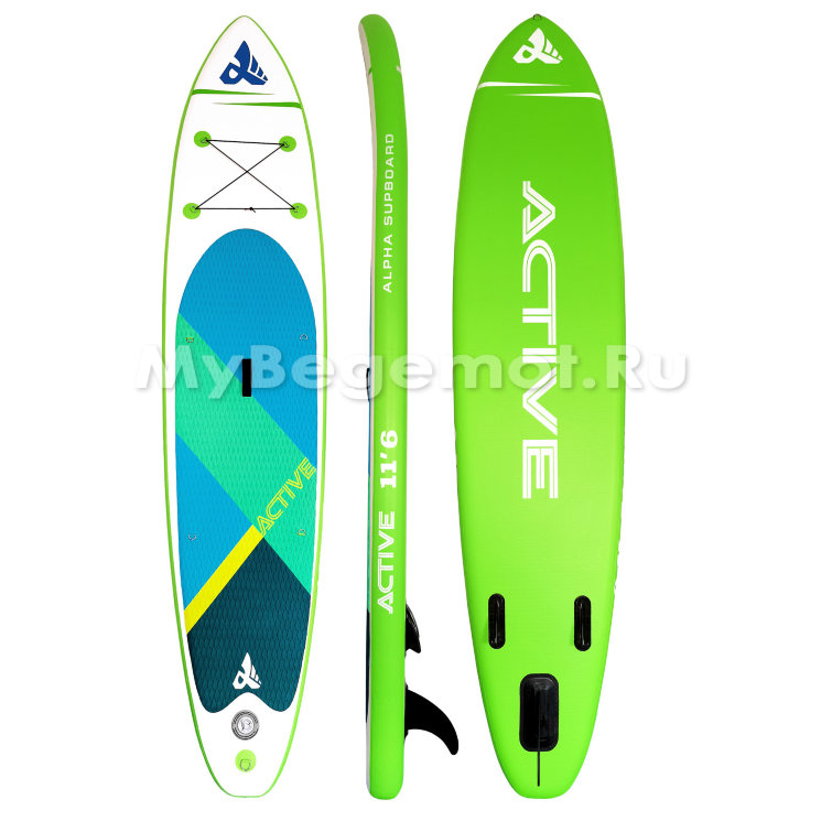 ДОСКА ДЛЯ SUP-СЕРФИНГА 353x76x15 ACTIVE GREEN 11`6 SPORT TRAVEL SERIES