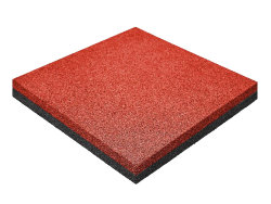 Резиновая плитка M-KORT STANDART, 500x500х60 мм, терракот