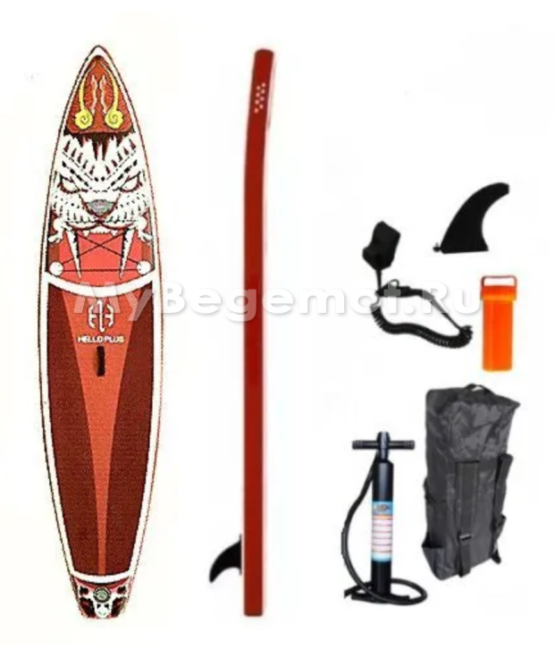 Надувная САП (SUP) доска 350х81х15 HELLO PLUS TIGER красный